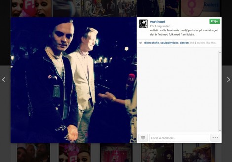 Wahlnoet skriver "nattetid möts feminazis o miljöpartister pÄ mariatorget. det Àr fint med folk med framtidstro."